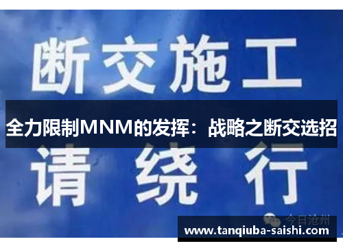 全力限制MNM的发挥:战略之断交选招