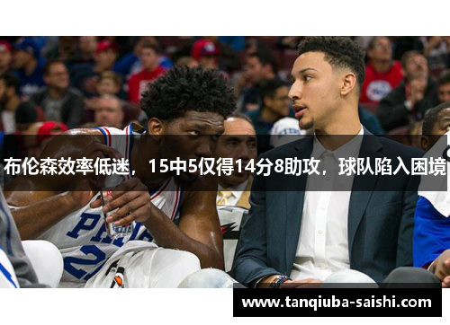 布伦森效率低迷,15中5仅得14分8助攻,球队陷入困境